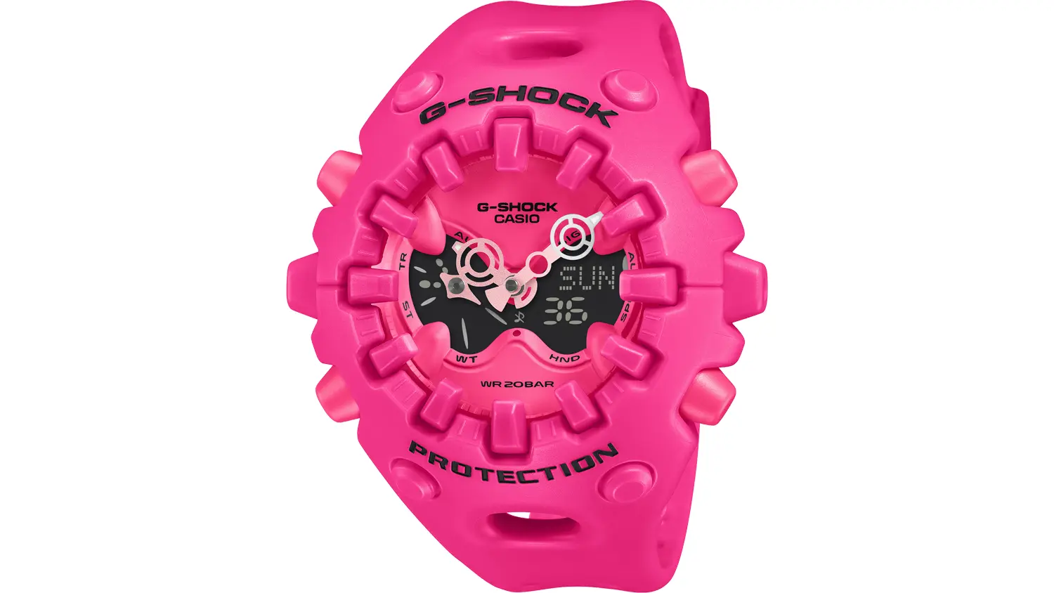 Pohled zepředu na hodinky Casio G-SHOCK GA-V01-4AER