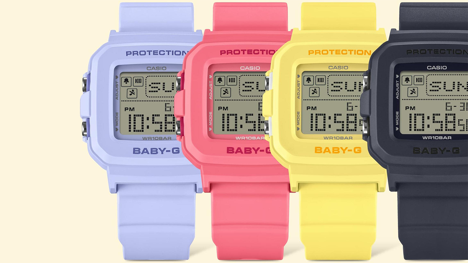 Barevné varianty hodinek Casio BGD-10KH