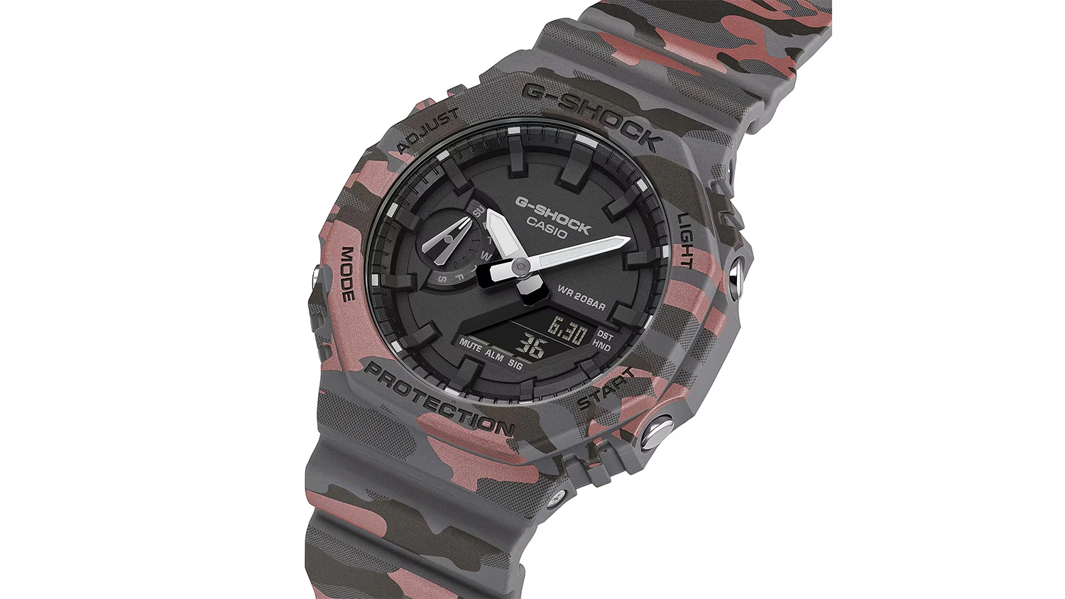 Pohled na hodinky Casio G-SHOCK GA-2100CM-8AER z boku