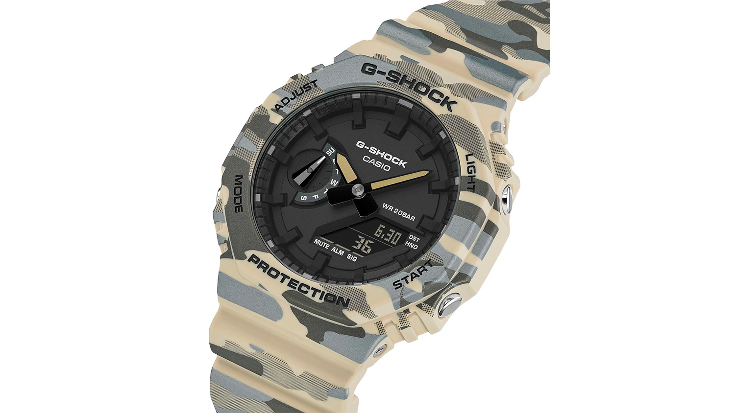 Pohled na hodinky Casio G-SHOCK GA-2100CM-5AER z boku