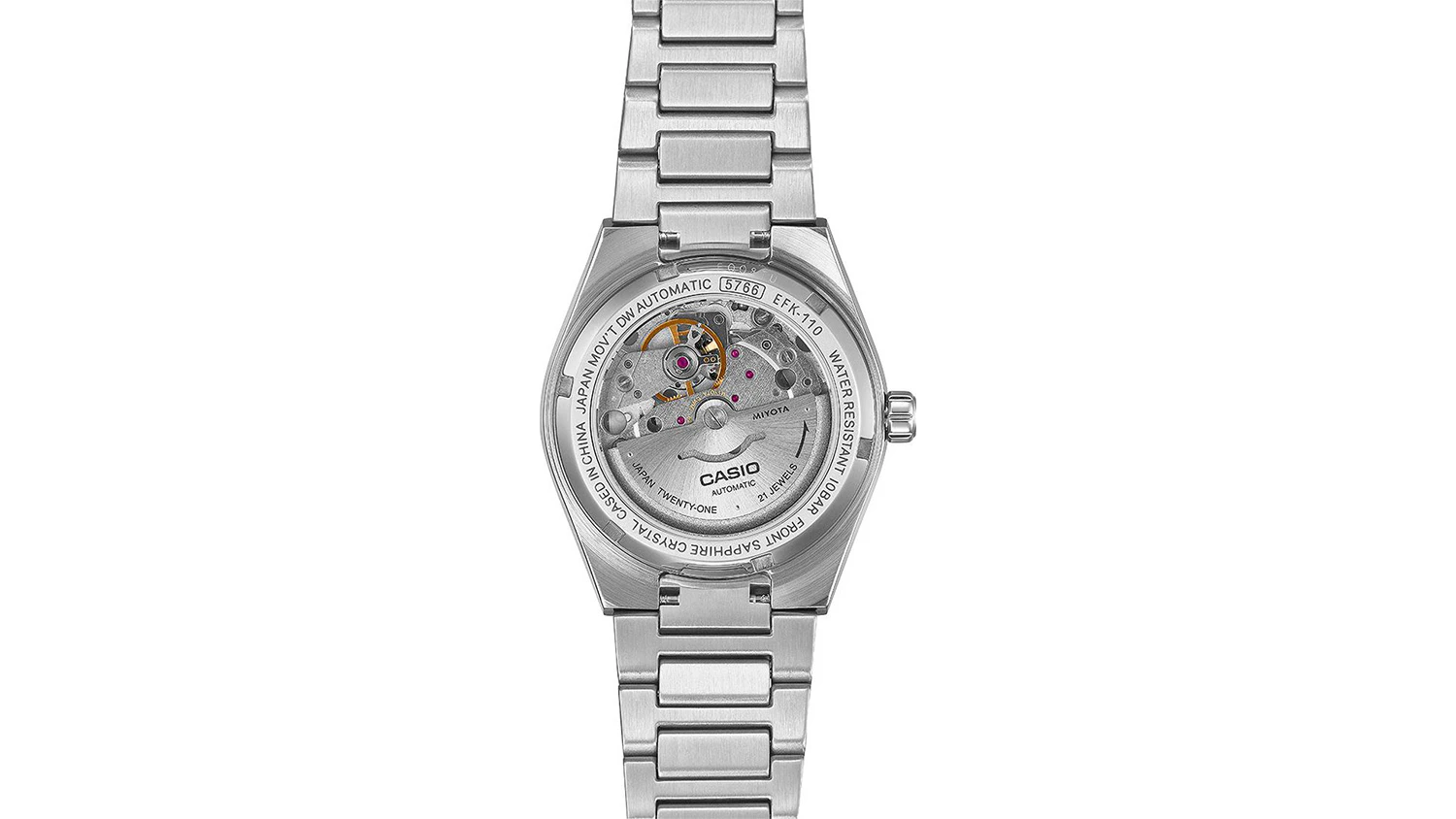 Pohled na zadní stranu hodinek Casio EFK-110D-7AER