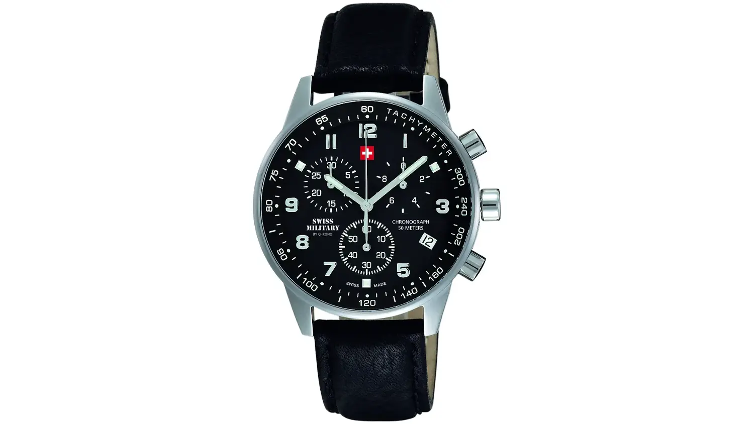 P&aacute;nsk&eacute; hodinky Swiss Military by Chrono SM34012.05 z pohledu zezadu.