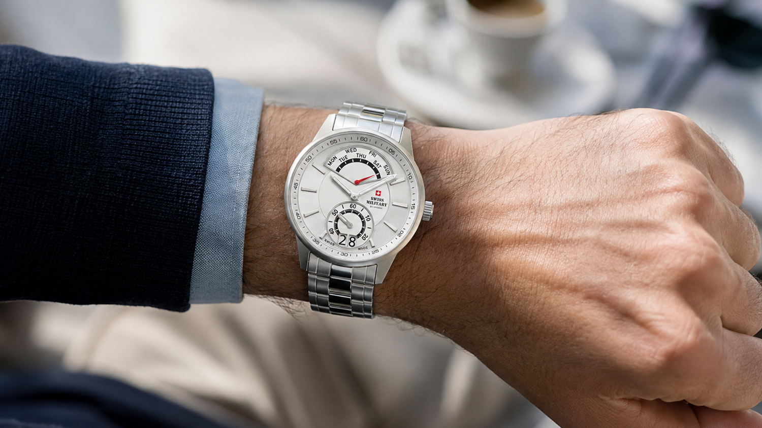 Detail pánských hodinek Swiss Military by Chrono SM34037.02