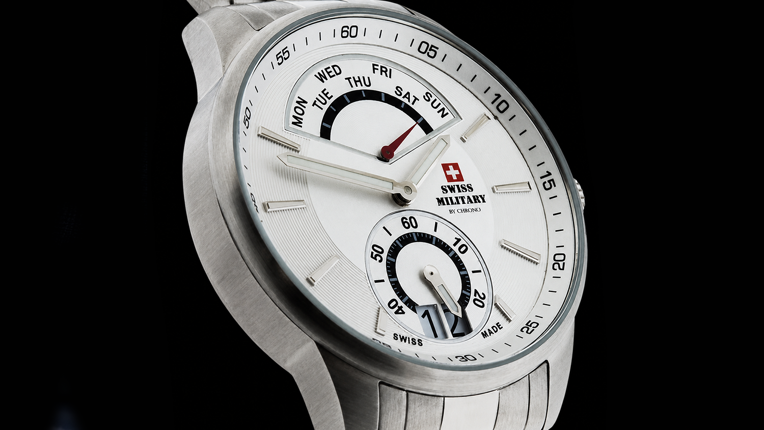P&aacute;nsk&eacute; hodinky Swiss Military by Chrono detail cifern&iacute;ku