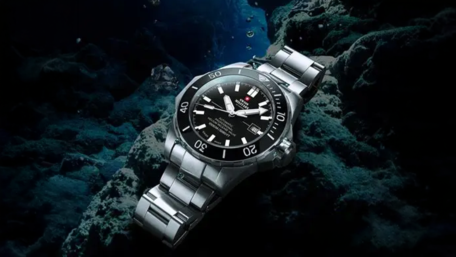 Pánské náramkové hodinky Swiss Military SMA34092 potopené pod vodou