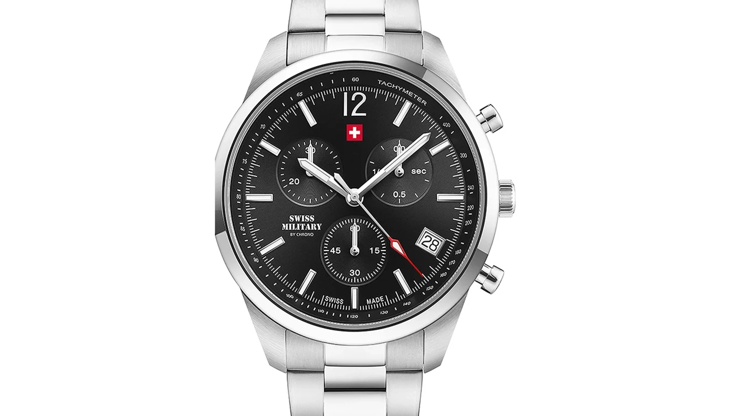 Bližší pohled na ciferník hodinek Swiss Military SM34097.01
