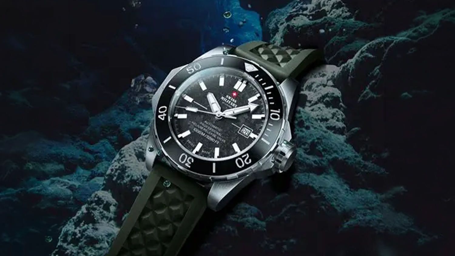 Pánské náramkové hodinky Swiss Military SMA34092.07 potopené pod vodou
