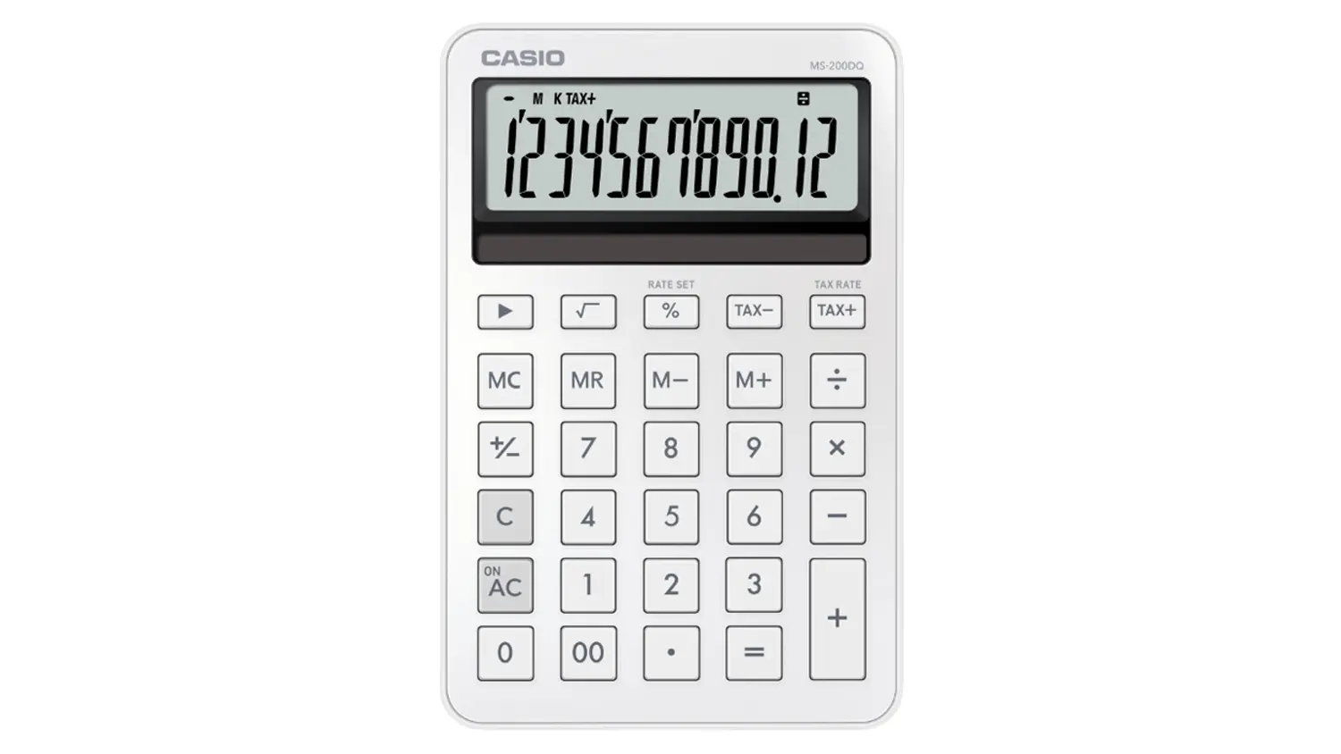 Stolov&aacute; kalkulačka Casio MS 200 DQ WE biela