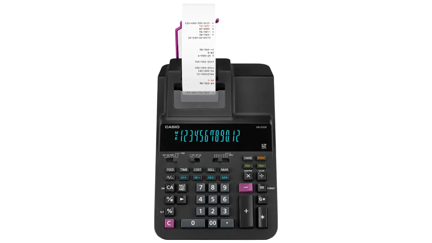 Kalkulačka s tiskem Casio DR 200 R BK