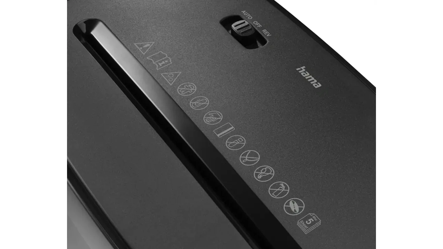 Ovl&aacute;dac&iacute; panel skartovačky Hama Safe X50