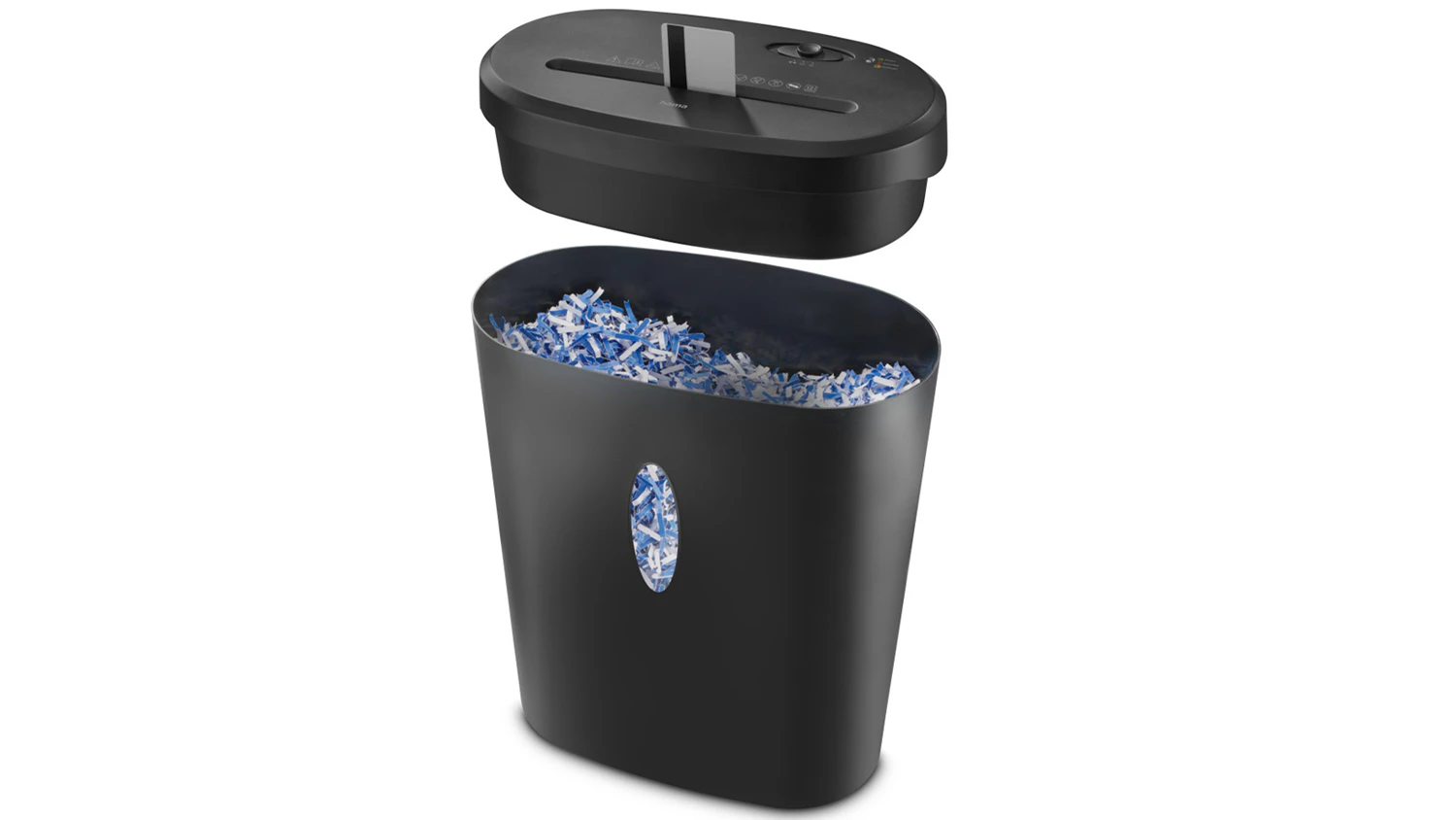 Skartovačka Hama Safe X120 so skartovaným materiálom