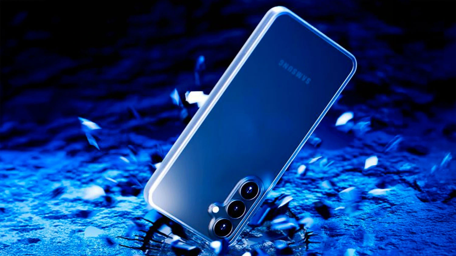 Průhledný zadní kryt 3MK Clear Case na telefonu při pádu
