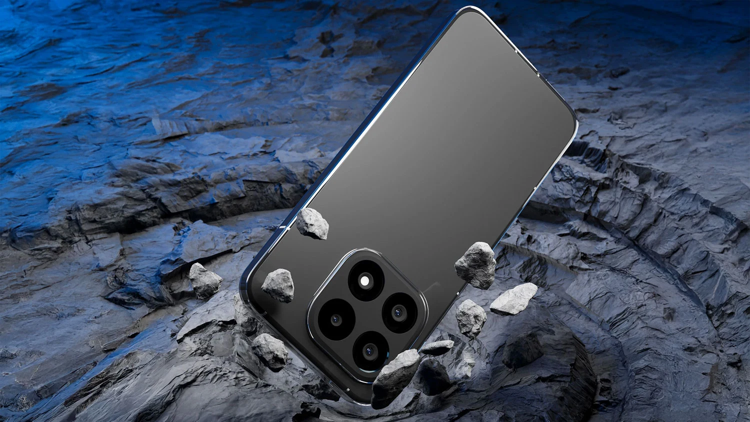 Průhledný zadní kryt 3MK Clear Case na telefonu při pádu
