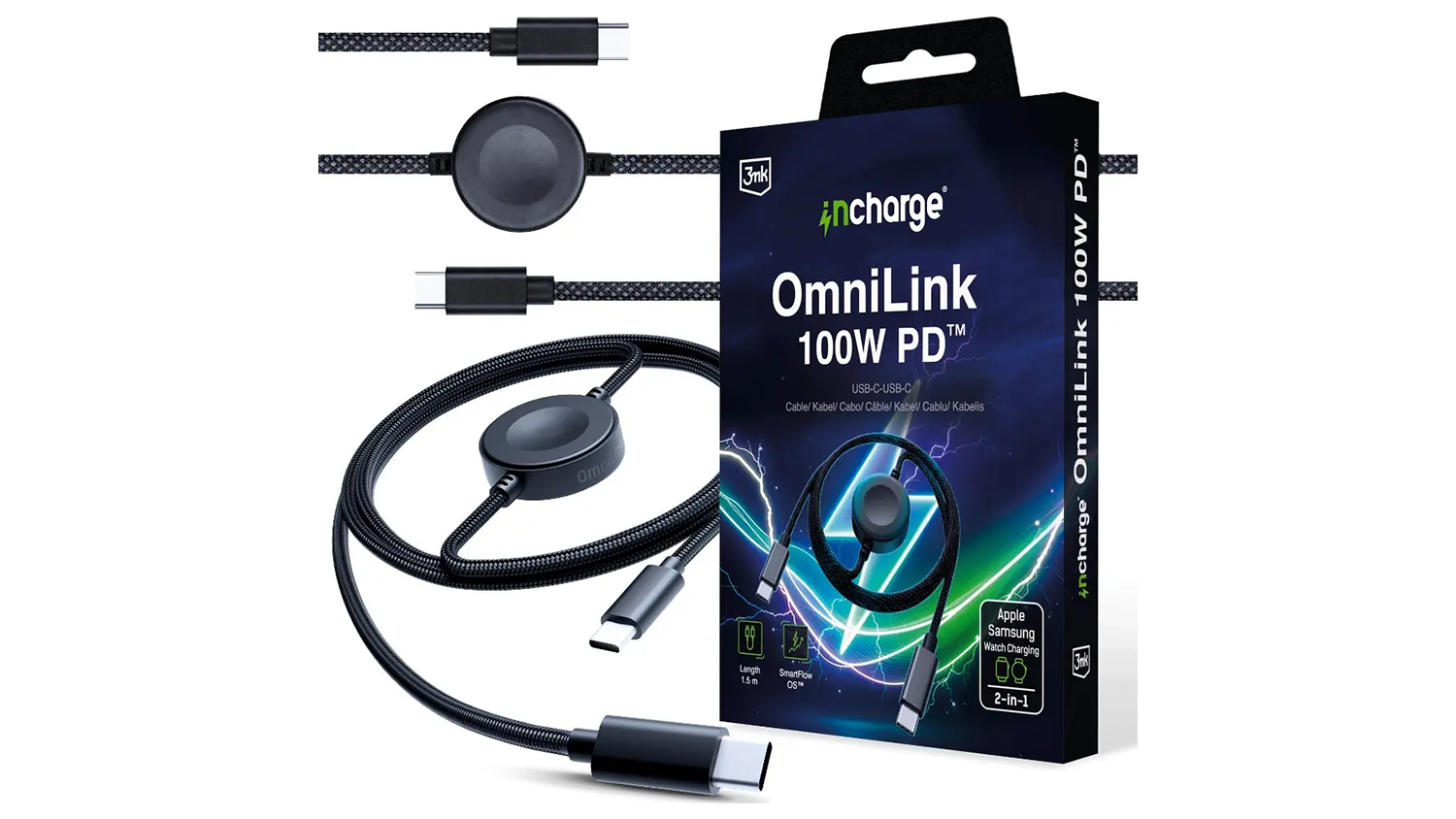 Napájecí kabel 3MK incharge OmniLink 100W PD