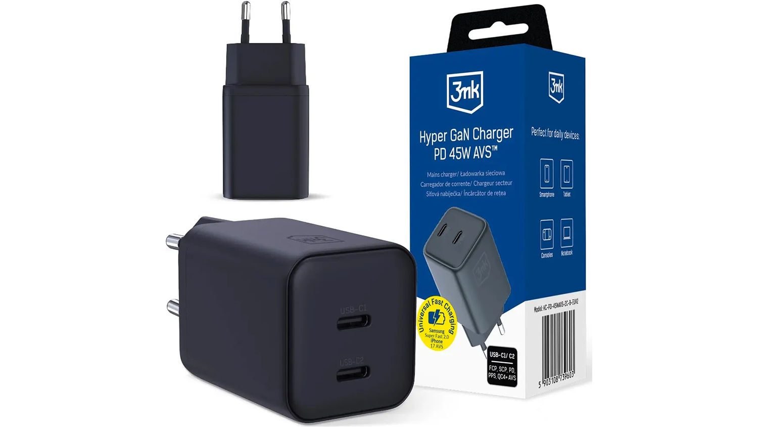 Nabíjecí adaptér 3mk Hyper Charger PD 45W