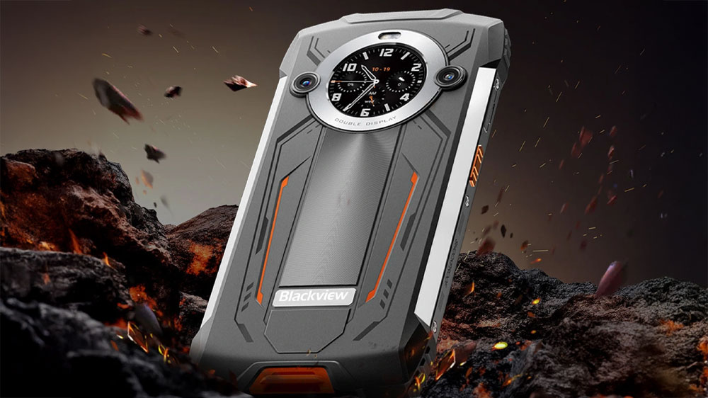 Telefon Aligator Blackview BV8200 padající do kamení_03