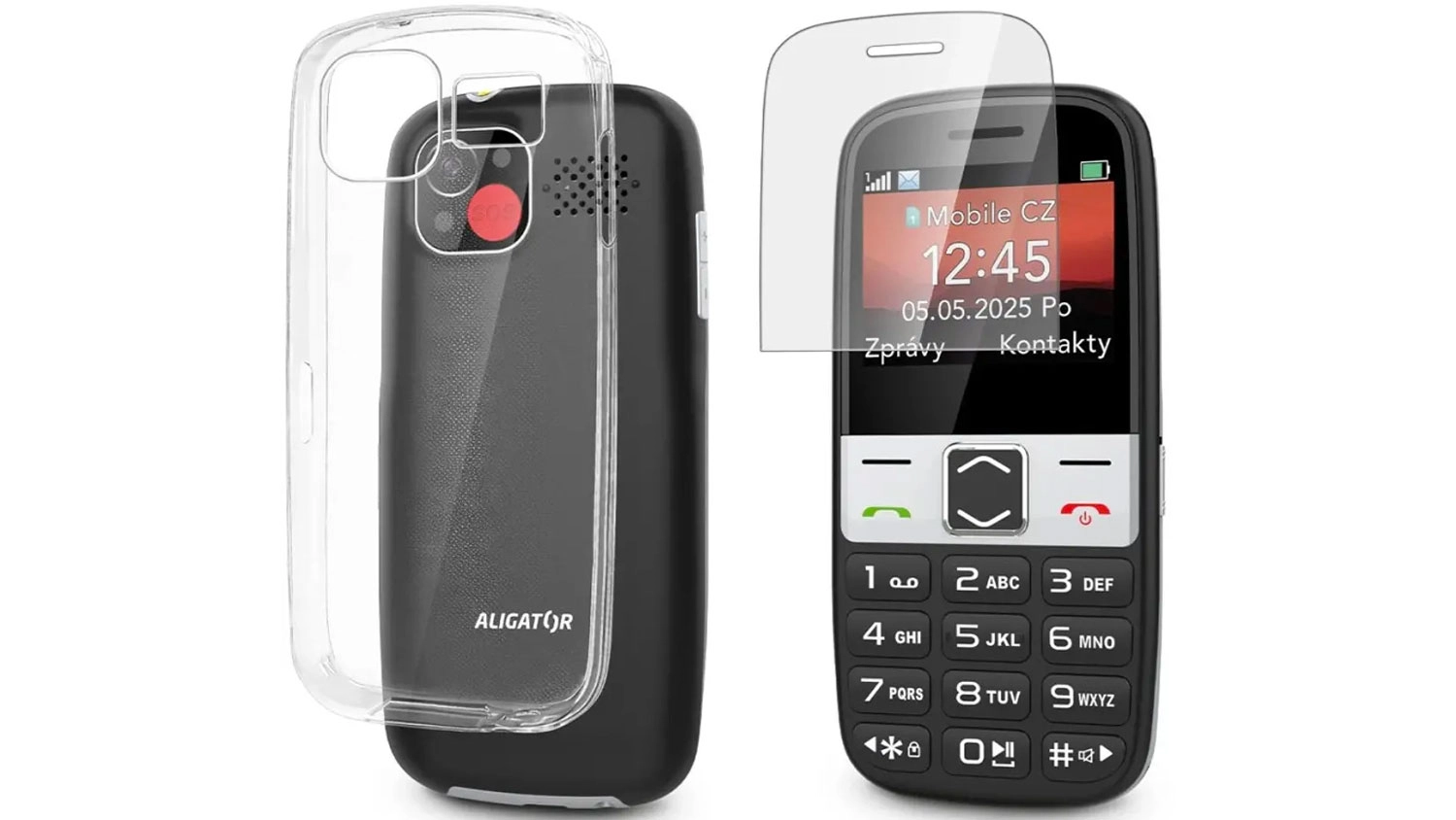 Kryt na mobil Aligator pouzdro SUPER GEL + ochranná fólie Aligator A670