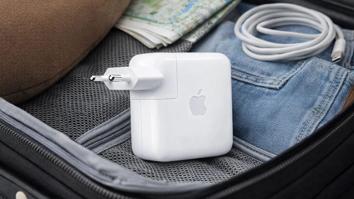 Napájecí adaptér Apple 70 W USB-C v cestovním kufru