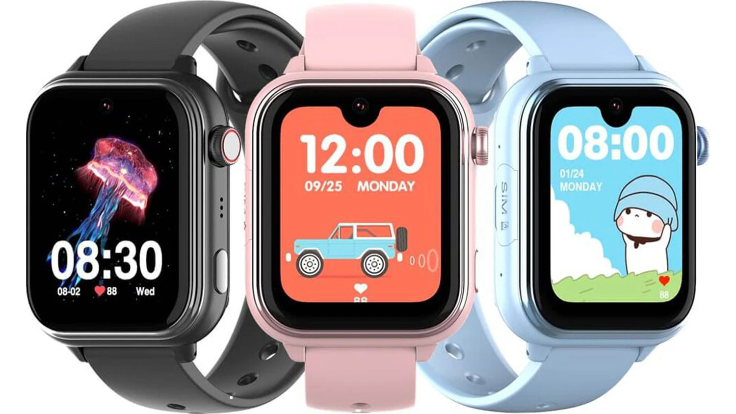 Tři dětské chytré hodinky Armodd Kidz GPS AI (2026)