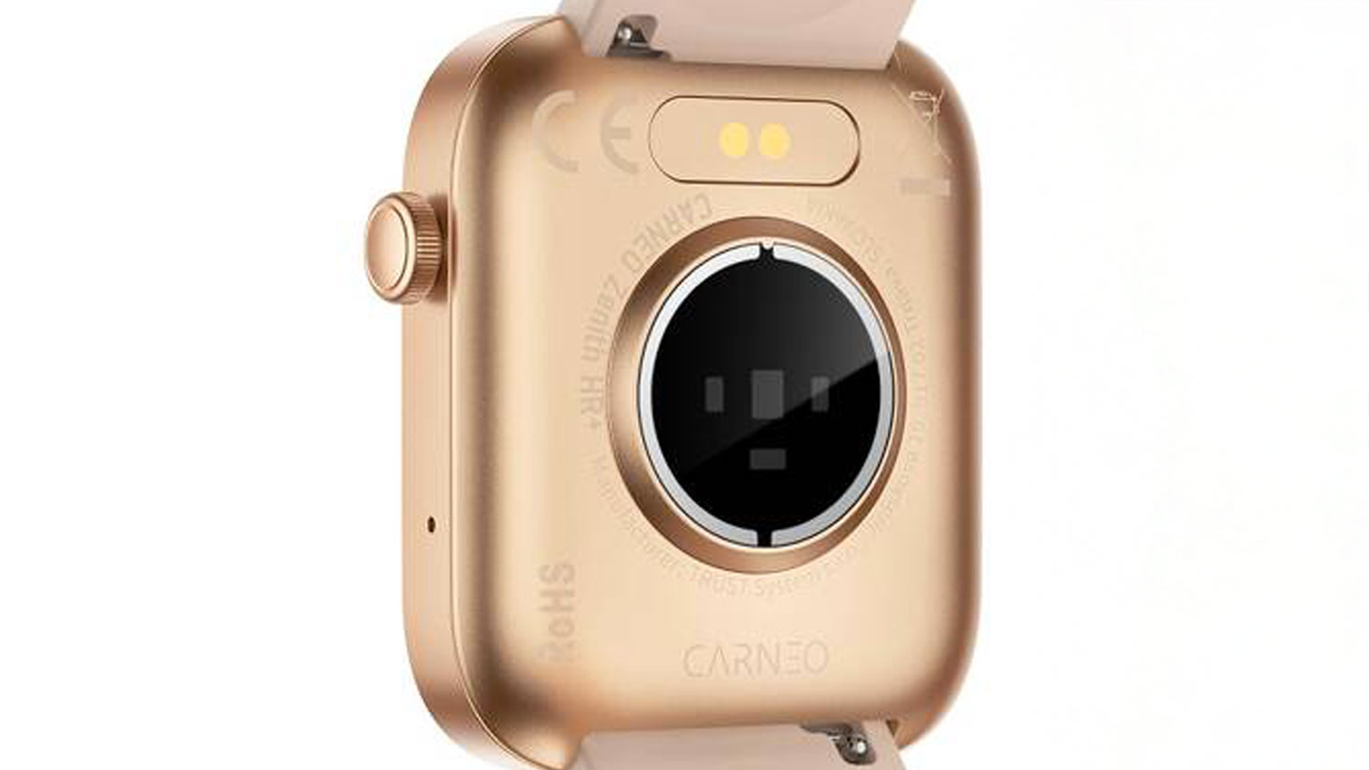 Bliž&scaron;&iacute; pohľad na senzor inteligentn&yacute;ch hodiniek Carneo Zenith HR+.