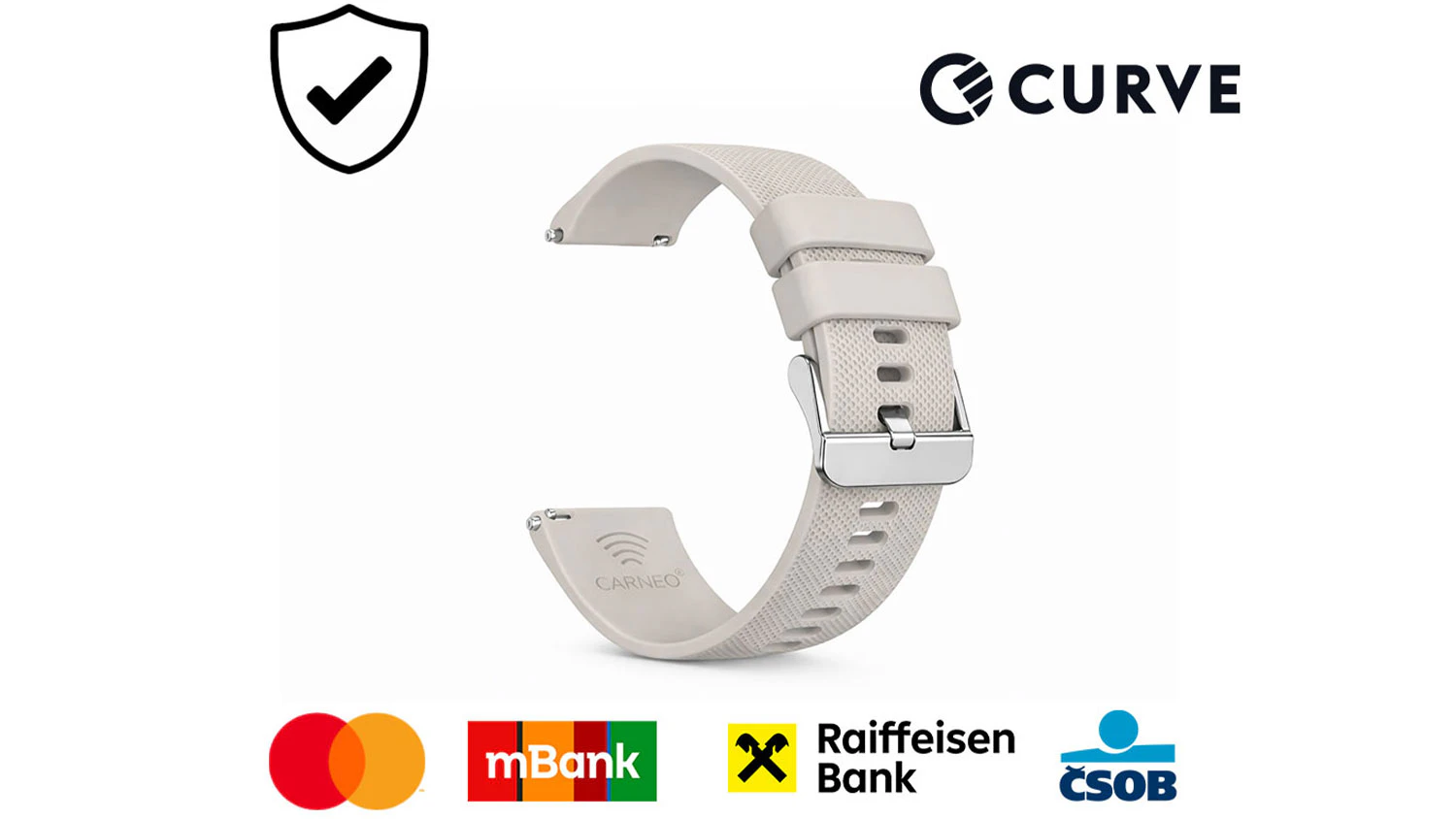 Platebn&iacute; řem&iacute;nek CARNEO s logem bank