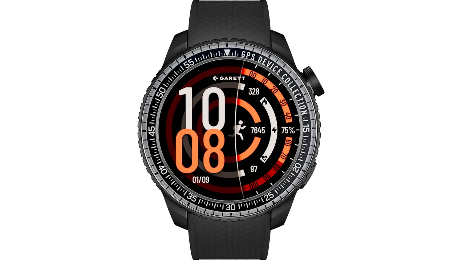Chytr&eacute; hodinky Garett COMPASS Black GPS