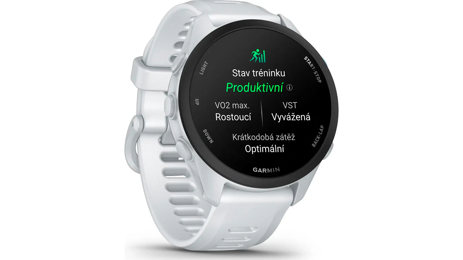 Smart hodinky Garmin Forerunner 70 Whitestone se zobrazen&iacute;m stavu tr&eacute;ninku
