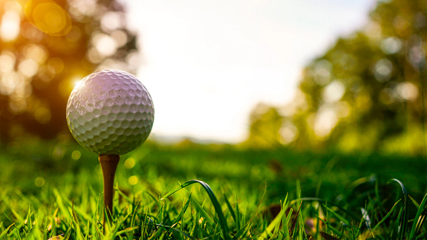 Golfový míček v trávě