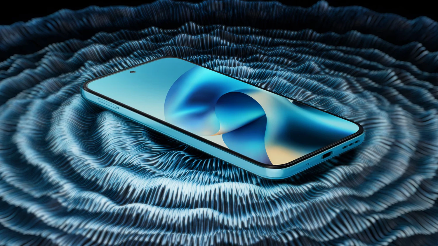 Telefon Motorola Moto G87 s vizualizací zvuku