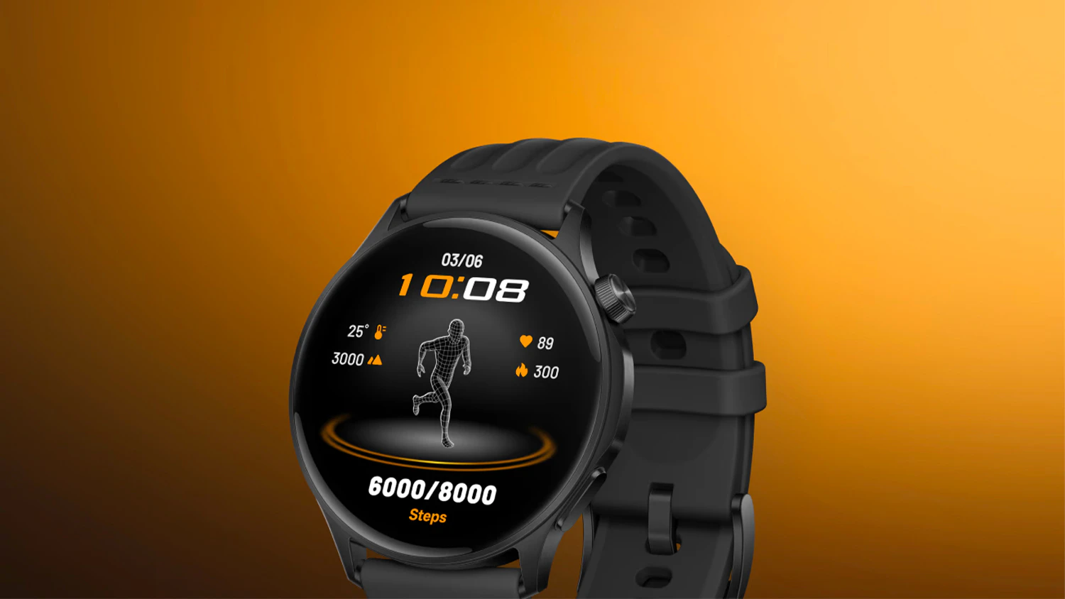 Hodinky OPPO Watch S Phantom Black s barevn&yacute;m pozad&iacute;m