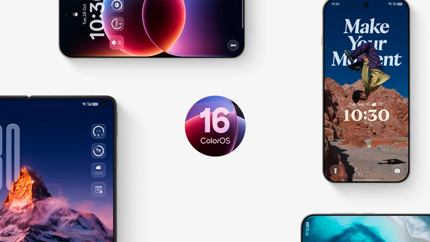 Vizualizace několika obr&aacute;zků displeje telefonu