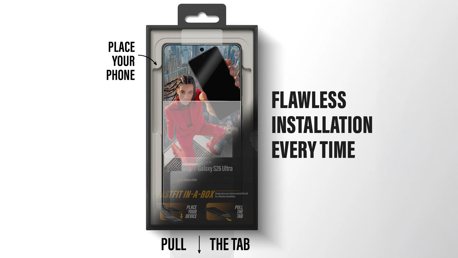 Inštalácia skla PanzerGlass UWF s FASTFIT IN-A-BOX