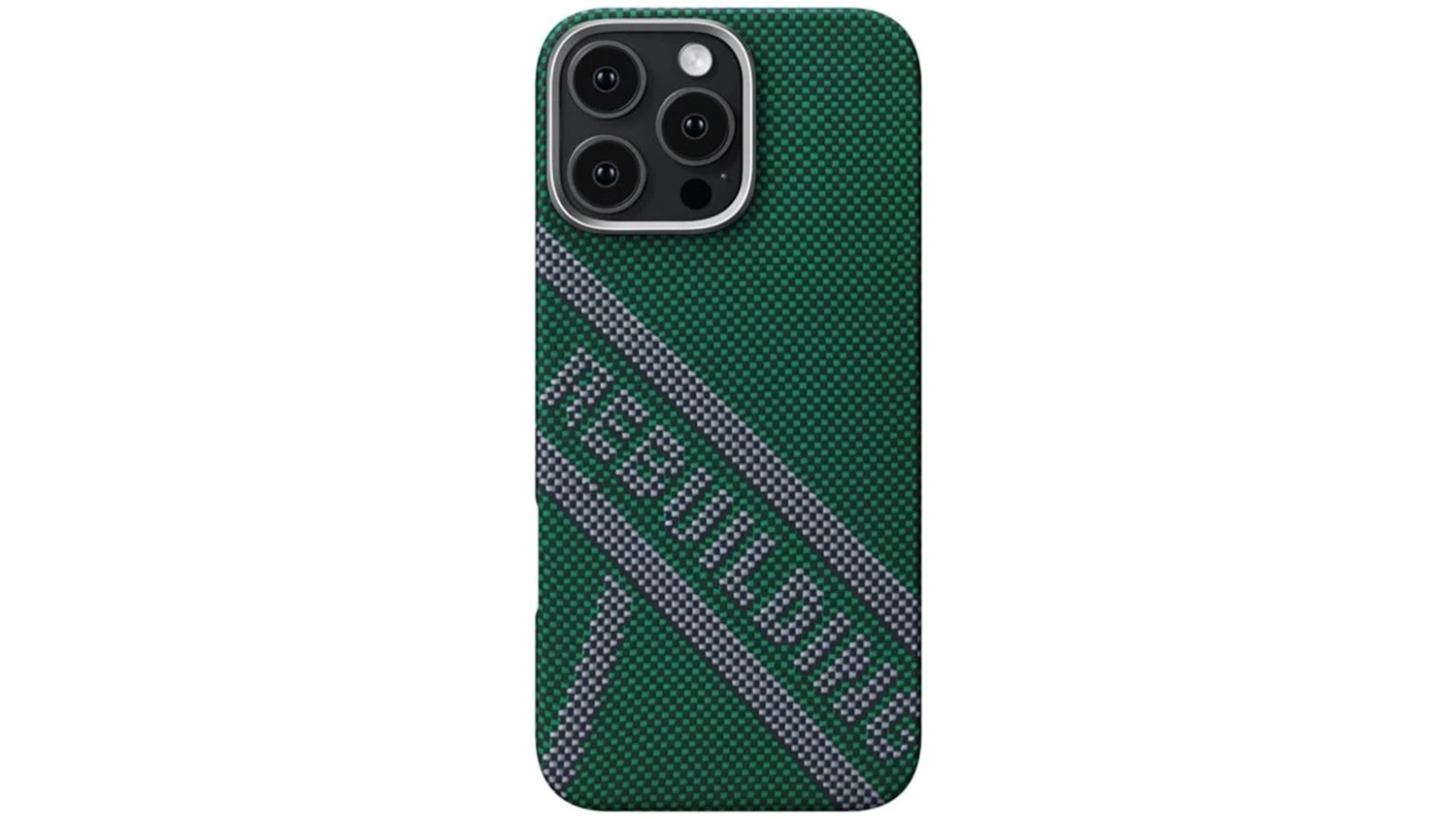 Kryt na telef&oacute;n iPhone 16 Pro Pitaka Tactile Woven Rebuilding zelen&yacute;