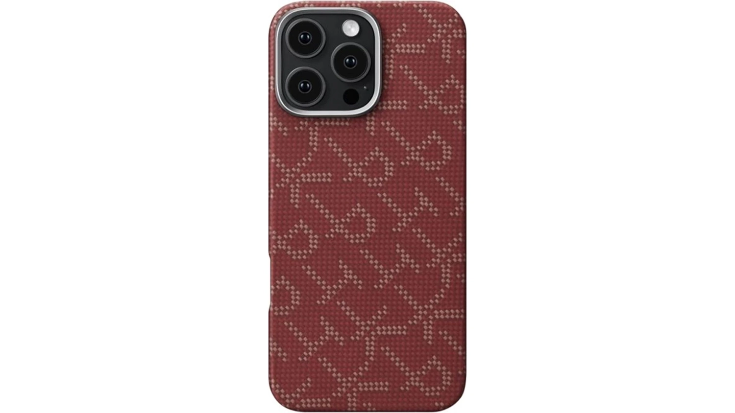 Kryt na iPhone 16 Pro Max Pitaka Tactile Woven červený