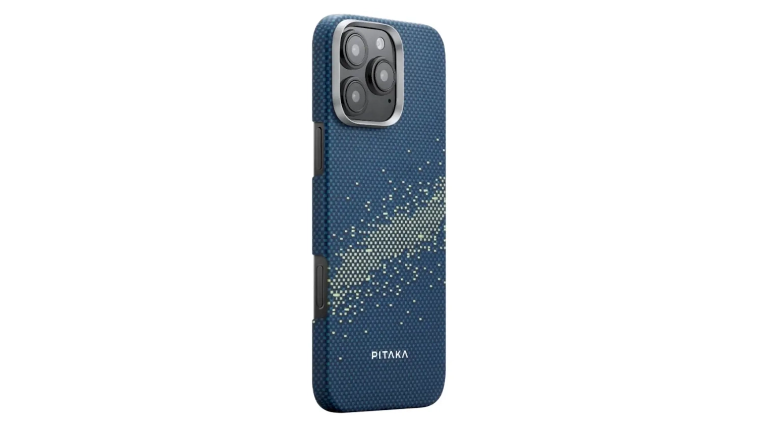 Kryt na mobil Pitaka StarPeak Milky Way Galaxy pro iPhone 16 Pro Max modr&yacute; zadn&iacute; pohled
