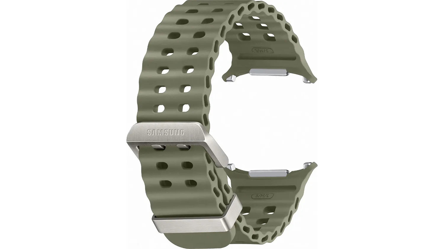 Řem&iacute;nek pro hodinky Samsung Marine Band Green pohled ze strany