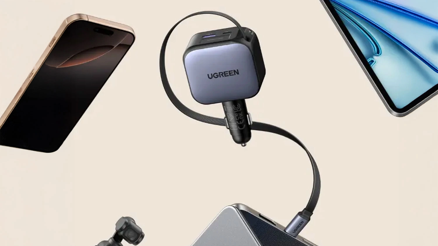 Nab&iacute;ječka do auta Ugreen 90W USB-C/USB-A a &scaron;irok&eacute; možnost&iacute; nab&iacute;jen&iacute;