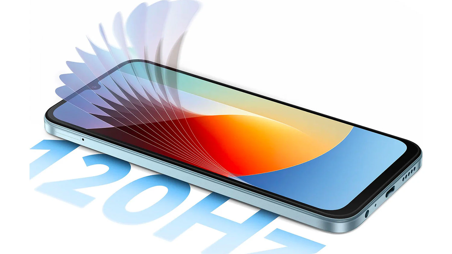 Mobilní telefon Xiaomi Redmi A7 Pro s vizualizací obnovovací frekvence