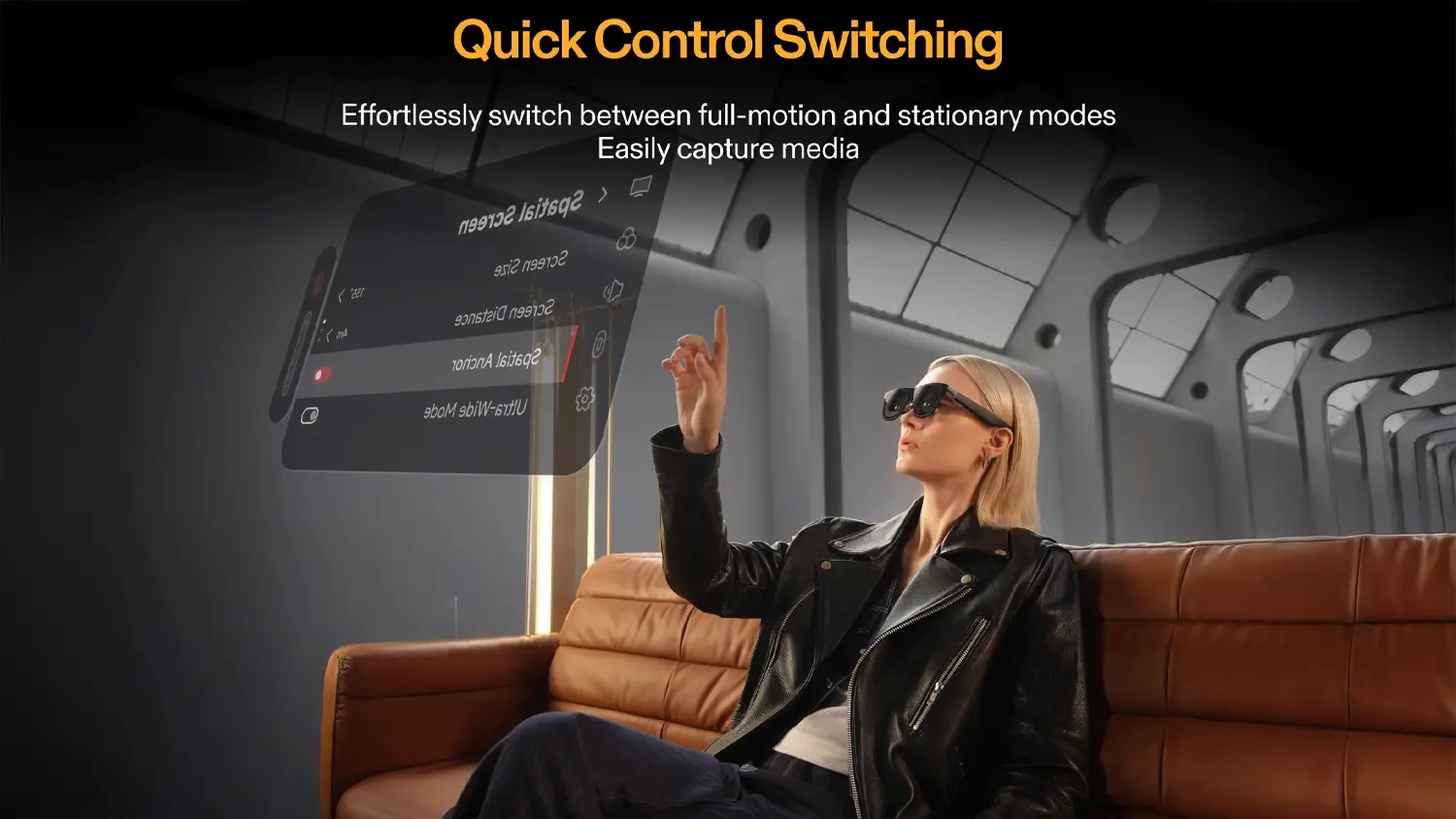 Žena používající Quick Control Switching