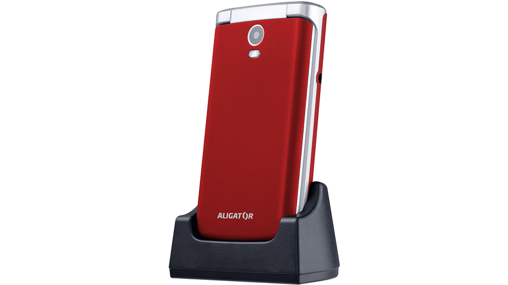 Telefon ALIGATOR V710 červená/stříbrná metalíza