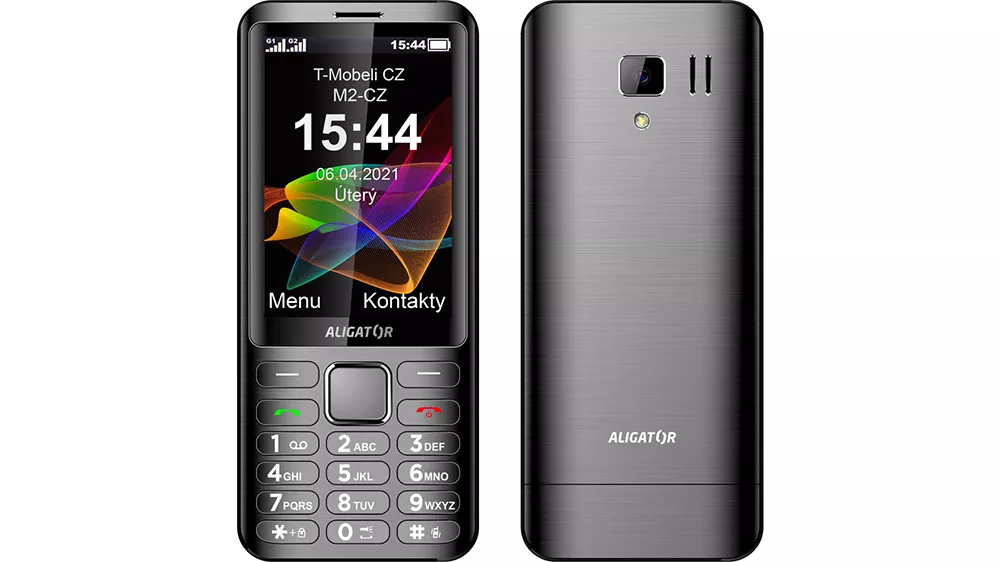 Tlač&iacute;tkov&yacute; telefon Aligator D950 Dual SIM &scaron;ed&yacute; antracit_01