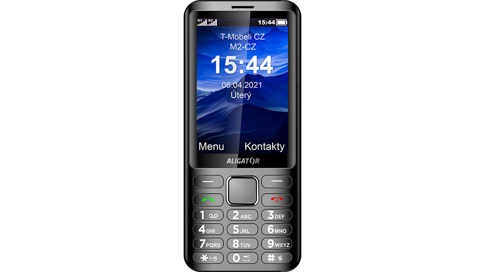 Tlačítkový telefon Aligator D950 Dual SIM šedý antracit