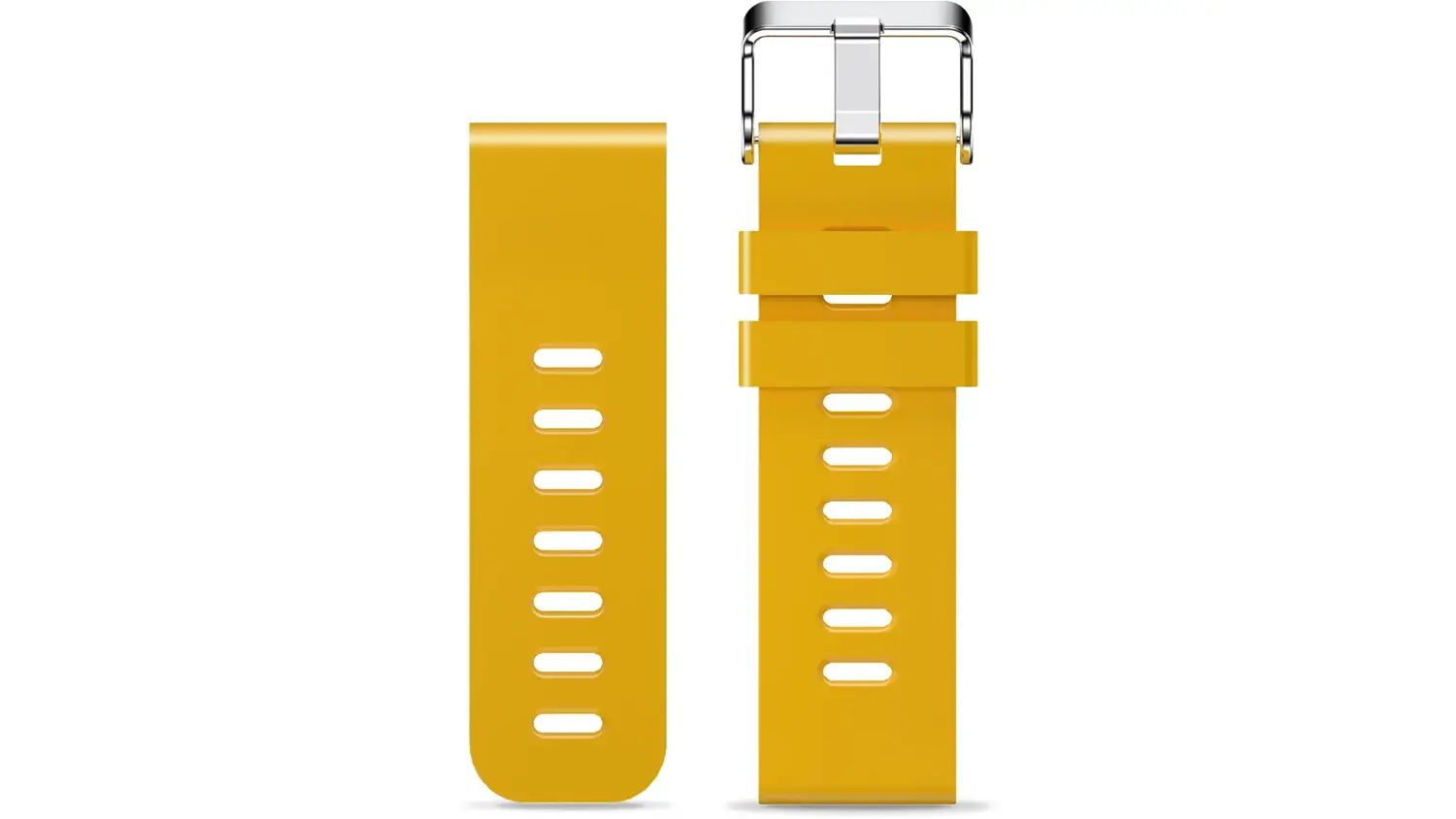 Náhradní silikonový řemínek ALIGATOR 22 mm v hořčicově žluté barvě