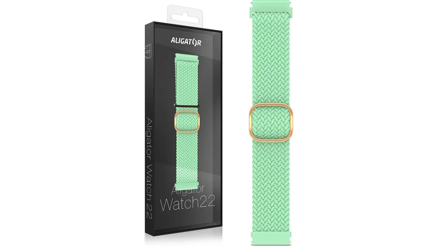 Tyrkysový textilní řemínek ALIGATOR 22 mm včetně balení