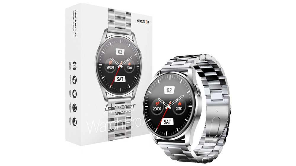 Chytré hodinky Aligator Watch Pro X Y32 stříbrné