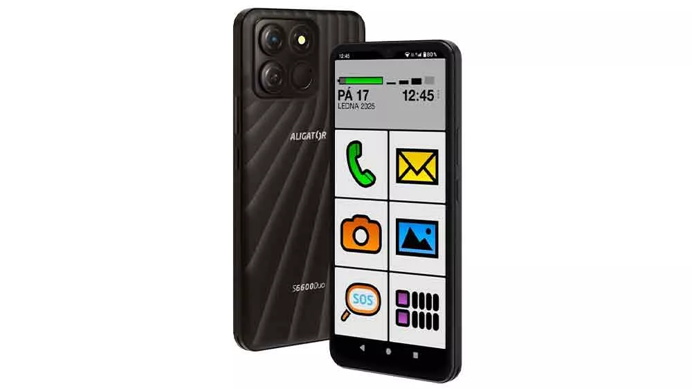 Mobilní telefon Aligator S6600 Senior černý_01