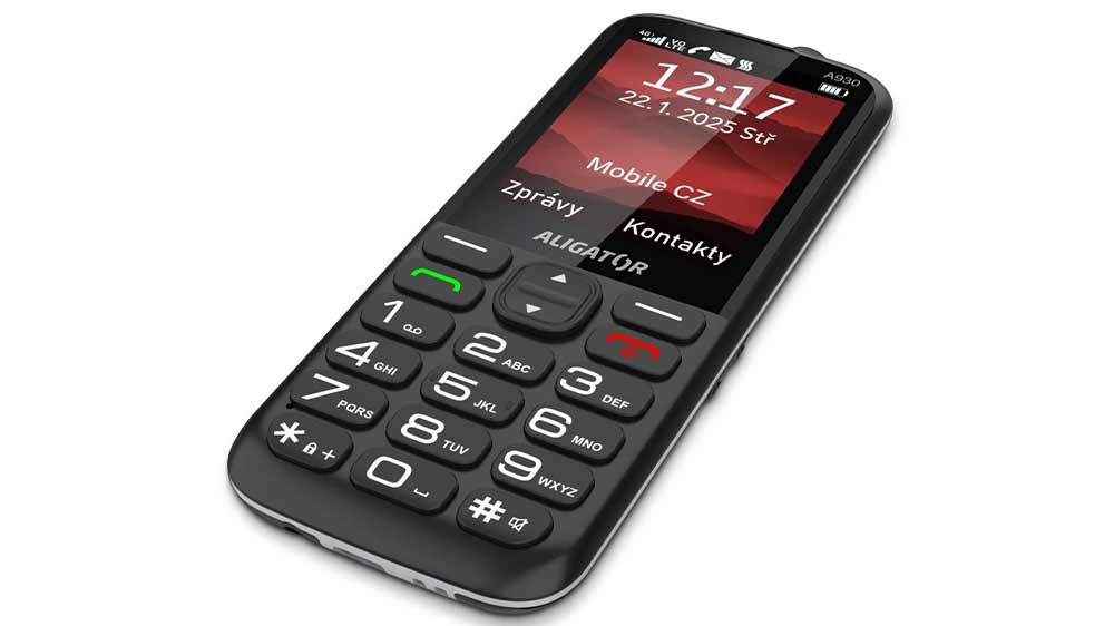 Mobilní telefon Aligator A930 ze předu_02