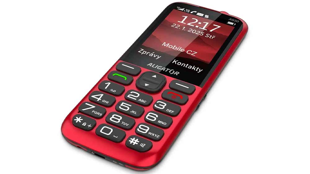 Mobilní telefon Aligator A930 ze předu_02