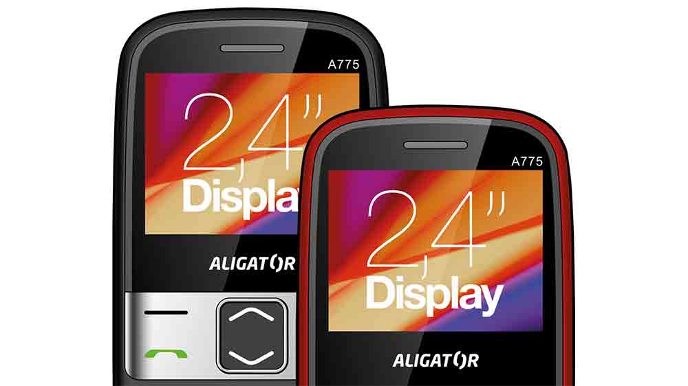 Detail na displej telefonu Aligator A775 Senior_02