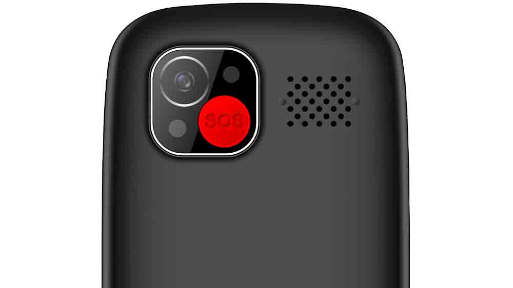Detail na SOS tlačítko telefonu Aligator A775 Senior_03